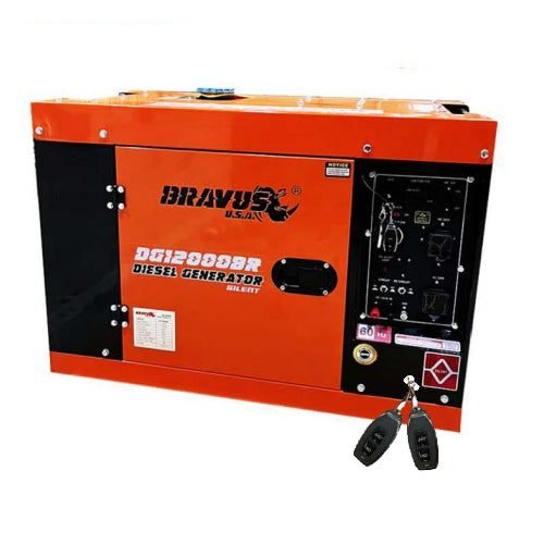 Bravus Bravus DG12000BR2.2 Diesel Generator Silent Type 12kVa (W/ Add-On Switch, Electrical Supply Switches & Outlets — South