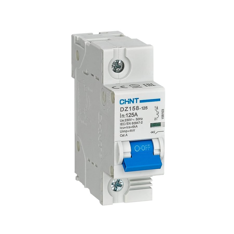 Chint Chint DZ158-125 1P 10KA 400VAC Main Miniature Circuit Breaker (1.5 Modul, Electrical Supply Circuit Breakers — Southend
