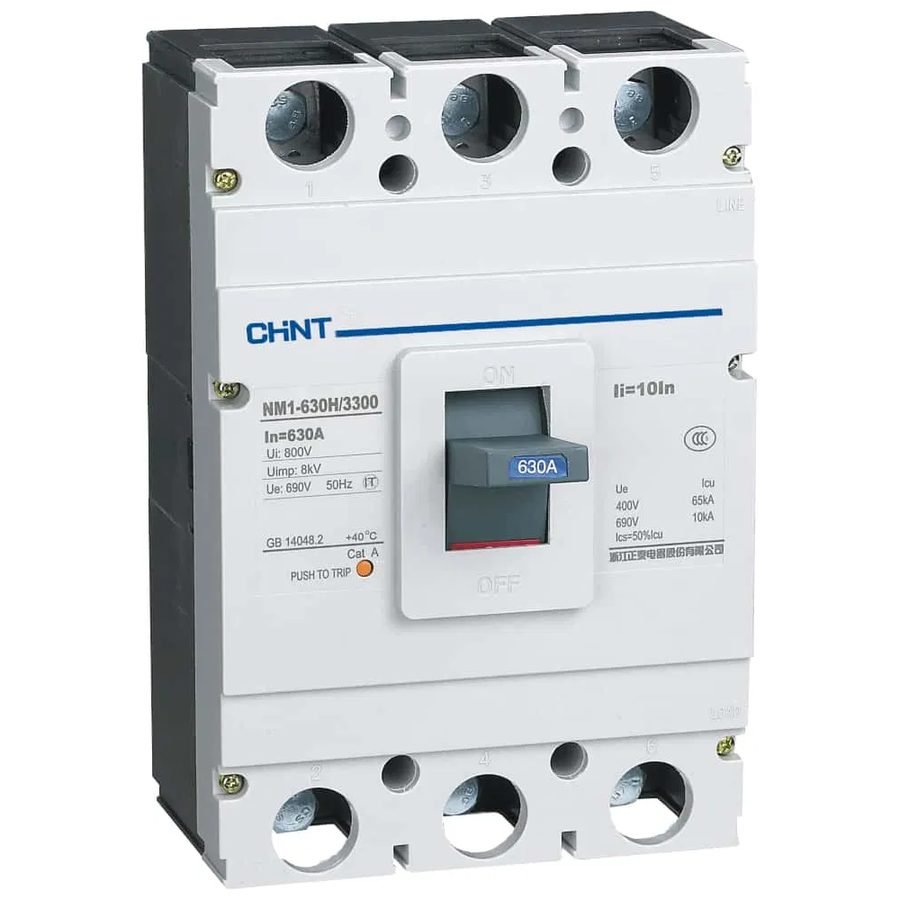 Chint NM1-630H Moulded Case Circuit Breaker (Type H-3 Pole MCCB) — Electrical Supply, Southend Philippines