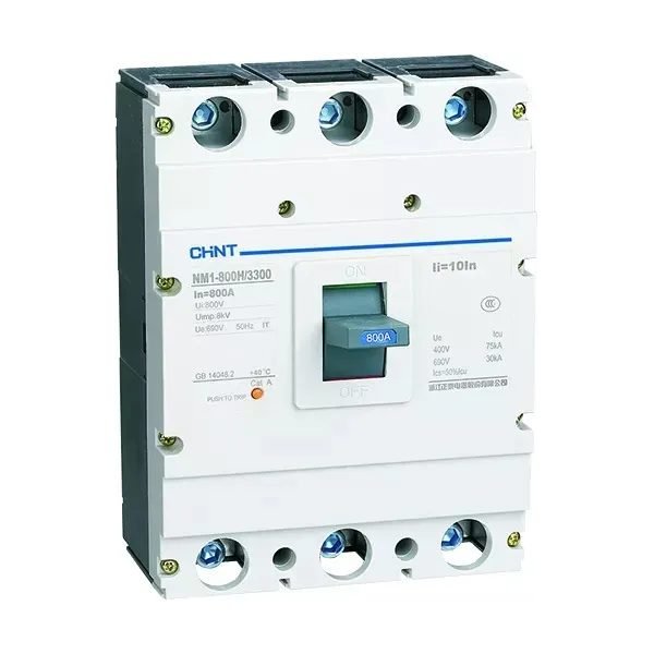 Chint Chint NM1-800H/3300 Moulded Case Circuit Breaker (Type H-3 Pole MCCB), Electrical Supply Circuit Breakers — Southend Ph
