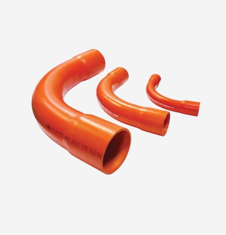 Fujipipes FUJIPIPES – Electrical PVC Conduit Long Elbow 90°, Electrical Supply Conduit & Fittings — Southend Philippines