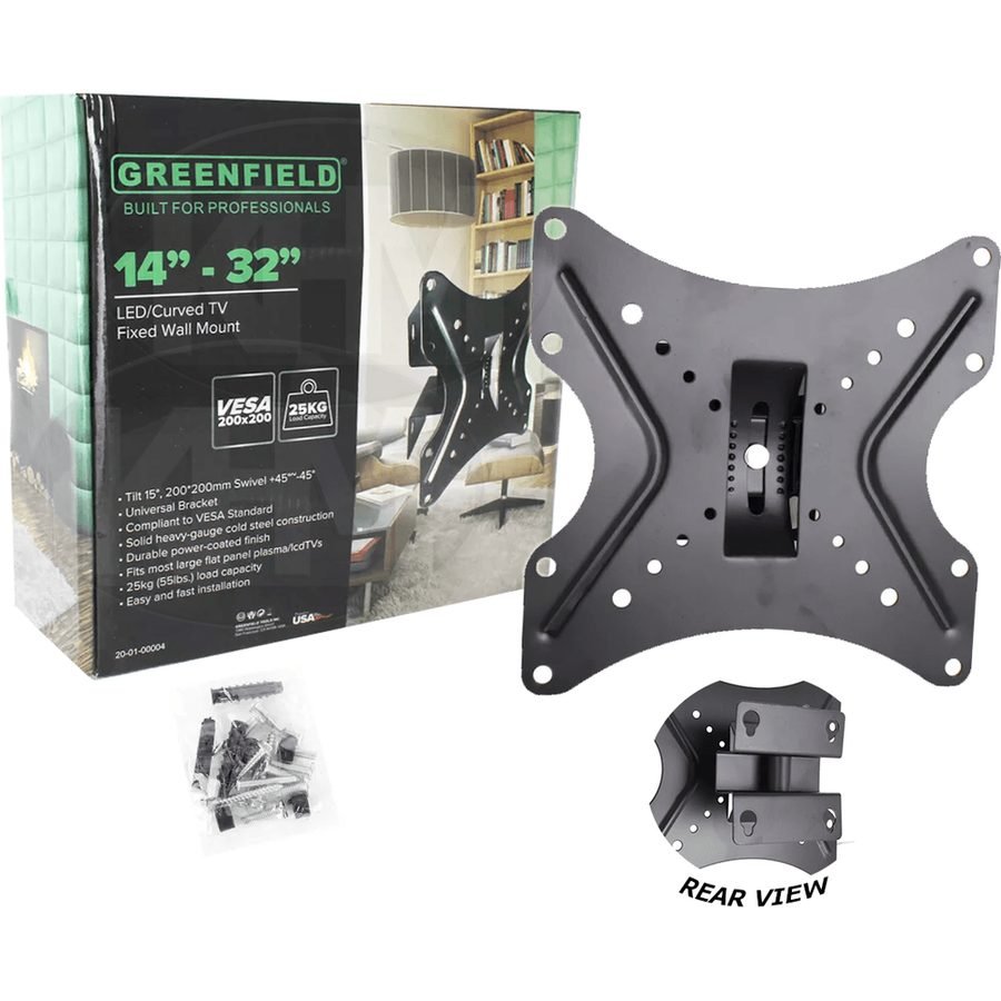 Greenfield Greenfield LED-802 Fixed TV Wall Mount Bracket 14"-32", Electrical Supply Lighting — Southend Philippines
