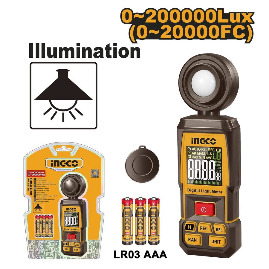 Ingco HETLU031 Digital LED Lux Meter