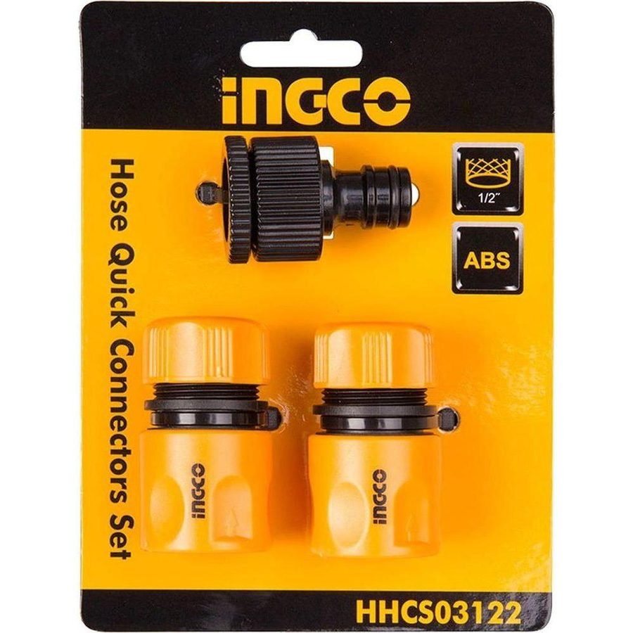 Ingco Ingco HHCS03122 3pcs Hose Connector Set, Electrical Supply Plugs & Connectors — Southend Philippines