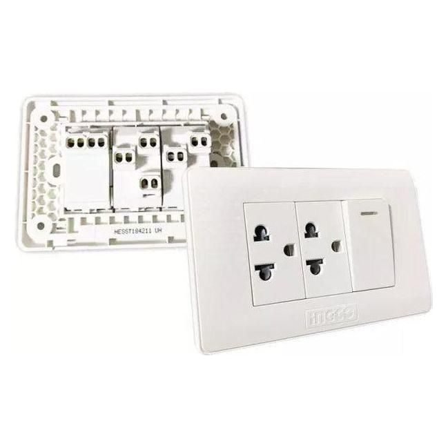 Ingco Ingco HESST184211 Universal 2 Gang Socket Outlet With Single Pole Switch, Electrical Supply Switches & Outlets — Southe