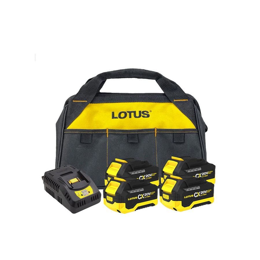 Lotus CCB400X4-VP Battery And Charger Starter Kit 4pcs X 4.0Ah 20V
