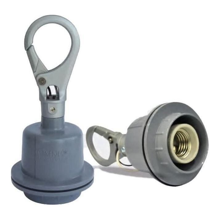 Omni Omni E27-608H E27 Heavy Duty Lamp Holder With Hook 6A 250V, Electrical Supply Lighting — Southend Philippines