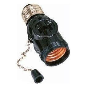Omni Omni E27-712 Chain Pull Socket With Flat Pin Outlets 3A 250V, Electrical Supply Switches & Outlets — Southend Philippine