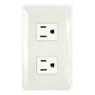 Omni Omni P2-EG 2pc Convenience Outlet With Ground In Plate (Flush Type), Electrical Supply Switches & Outlets — Southend Phi