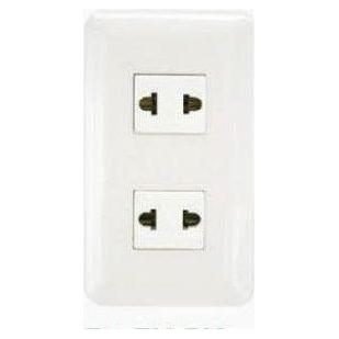 Omni Omni P2-EU 2pc Universal Outlet In Plate (Flush Type), Electrical Supply Switches & Outlets — Southend Philippines