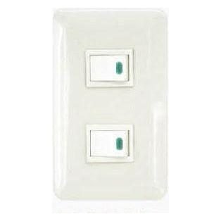Omni Omni P2-S14 2pc 1-Way Illuminated Switch In Plate (Flush Type), Electrical Supply Switches & Outlets — Southend Philippi
