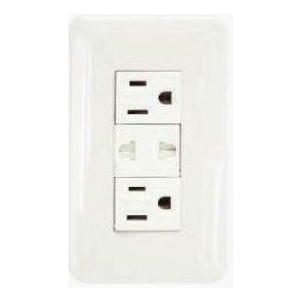 Omni Omni P3-EG/EU2/EG 2 Pc Convenience Outlet With Ground & Universal Outlet, Electrical Supply Switches & Outlets — Southen
