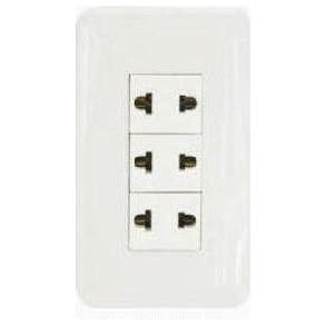 Omni Omni P3-EU 3pc Universal Outlet In Plate (Flush Type), Electrical Supply Switches & Outlets — Southend Philippines