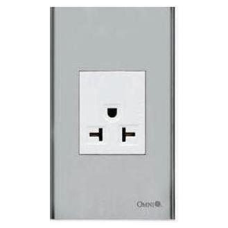 Omni Omni SP1-WA Aircon Tandem Outlet In Stainless Plate 20A (Wide Series), Electrical Supply Switches & Outlets — Southend P
