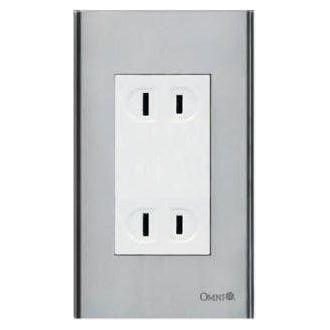 Omni Omni SP3-WD Duplex Convenience Outlet In Stainless Plate 16A (Wide Serie, Electrical Supply Switches & Outlets — Southen