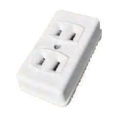 Omni Omni STO-002 Spring Type Outlet 2-Gang 20A 250V, Electrical Supply Switches & Outlets — Southend Philippines
