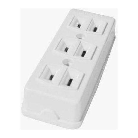 Omni Omni STO-003-PK Spring Type Outlet 3-Gang 10A 250V, Electrical Supply Switches & Outlets — Southend Philippines
