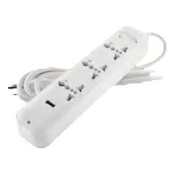Omni Omni USB-301 Travel Extension Cord 3-Gang With USB Outlet & Switch 2500W, Electrical Supply Switches & Outlets — Southen