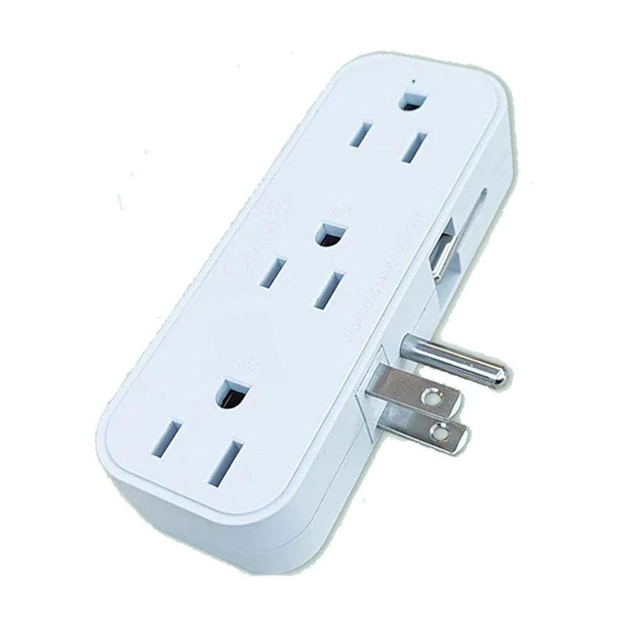 Omni Omni WDA-006 Side Access Multiple Socket Adapter W/ 6-Gang 10A 2500W, Electrical Supply Switches & Outlets — Southend Ph