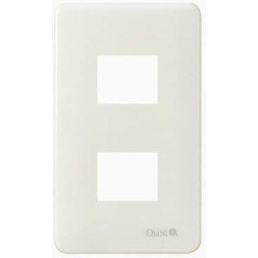 Omni Omni WEP-102 2 Gang Plate (Flush Type), Electrical Supply Switches & Outlets — Southend Philippines