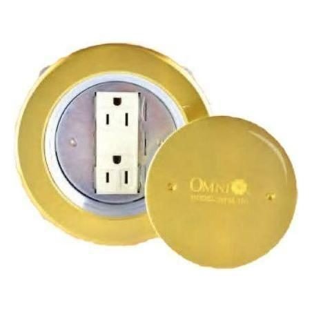 Omni Omni WFM-101 Floor Mounted Outlet Round Type 16A 250V- Duplex Outlet, Electrical Supply Switches & Outlets — Southend Ph