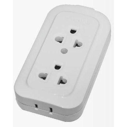 Omni Omni WSG-002 Surface Convenience Outlet With Ground 2-Gang 10A 250V, Electrical Supply Switches & Outlets — Southend Phi
