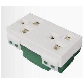 Omni Omni WWU-402 Duplex Universal Outlet With Ground 16A (Wide Series), Electrical Supply Switches & Outlets — Southend Phil