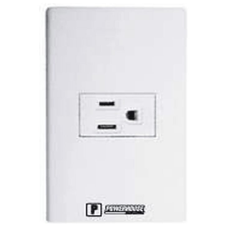 Powerhouse Electric 1 Gang Plate W/ Regular Convenience Outlet