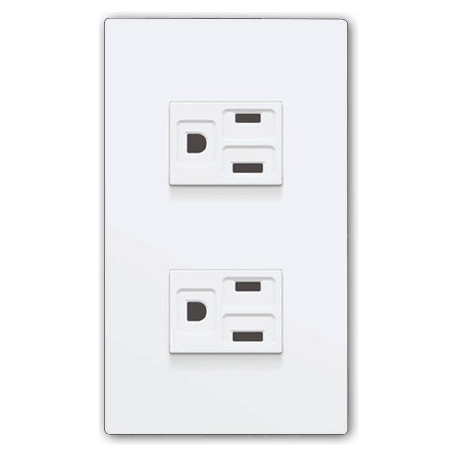 Powerhouse Electric 2 Gang Plate W/ Regular Convenience Outlet