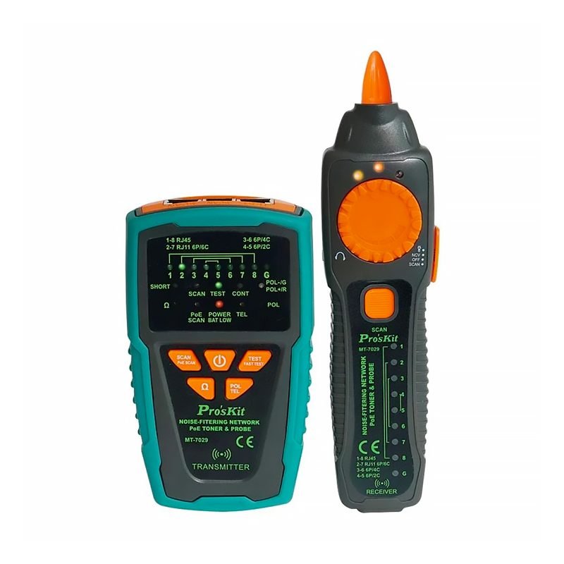 Pro'SKit MT-7029N Noise-Filtering Network PoE Toner & Probe Kit