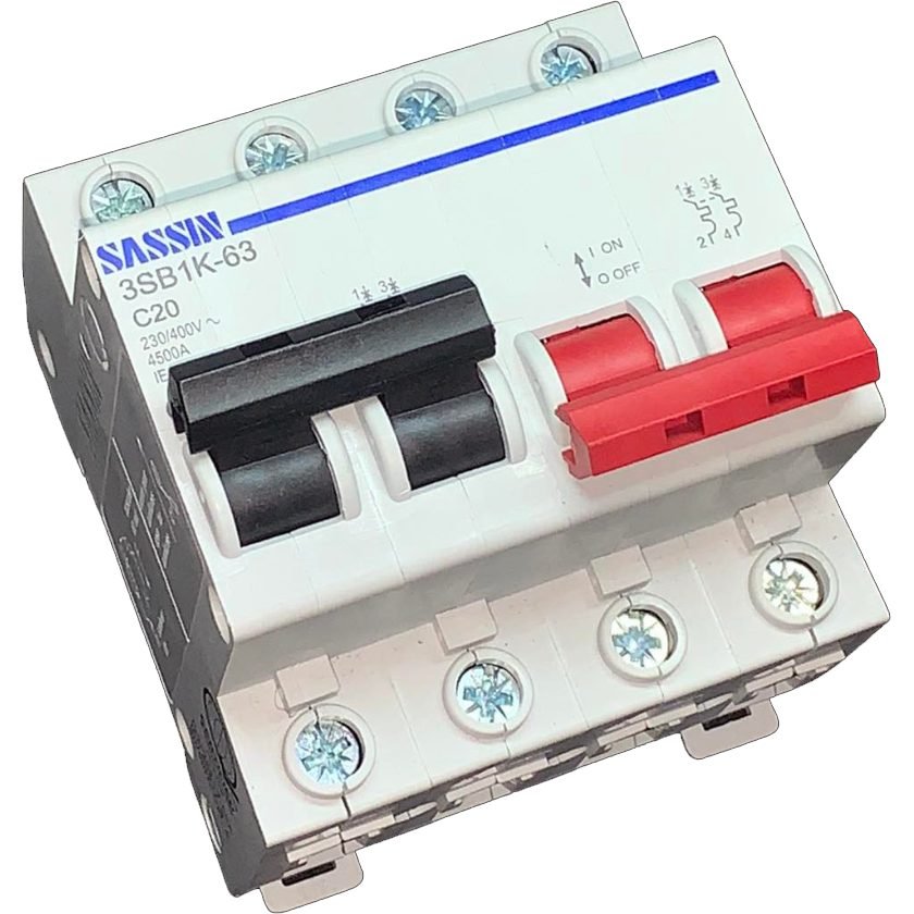 Sassin 2-Pole 6kAIC Mechanical Circuit Breaker (MTS) (3SB1K-125 Series), Electrical Supply Circuit Breakers — Southend Philip