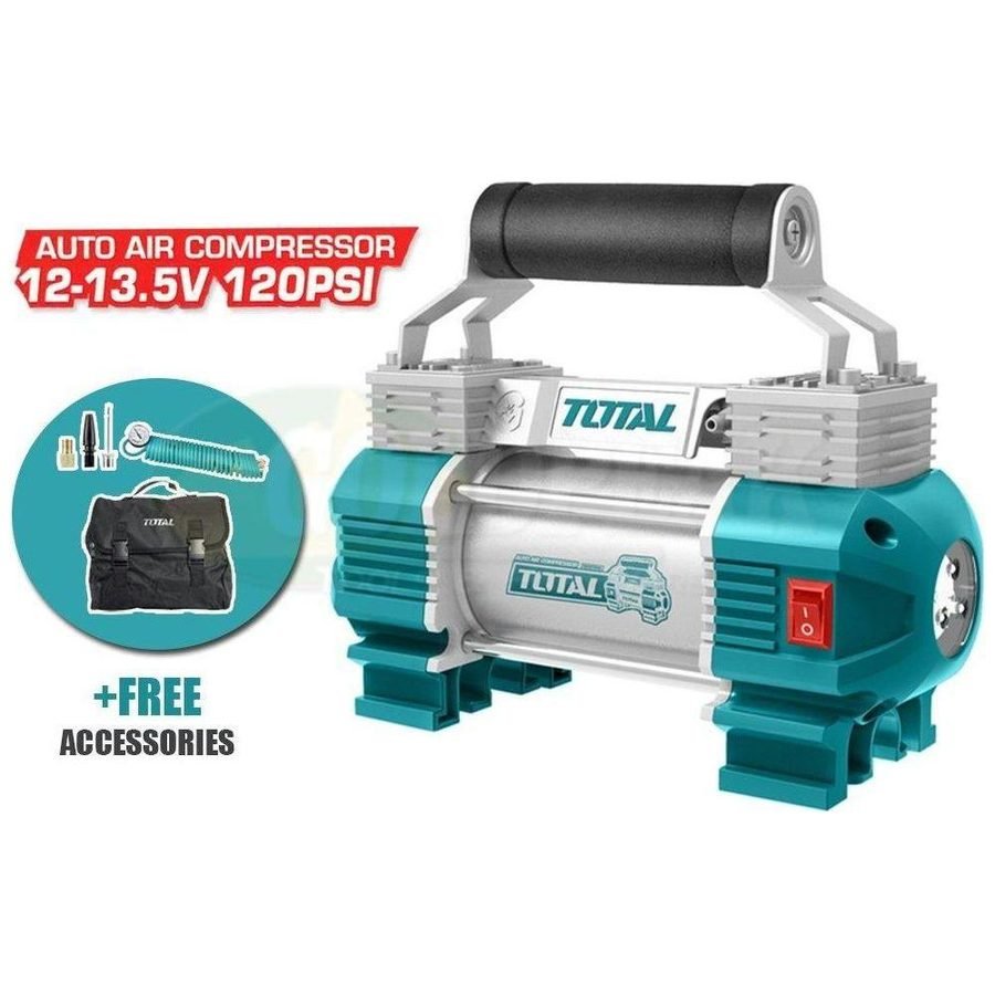 Total Total TTAC2506 12V Cordless Air Compressor With Light 120 PSI, Electrical Supply Lighting — Southend Philippines