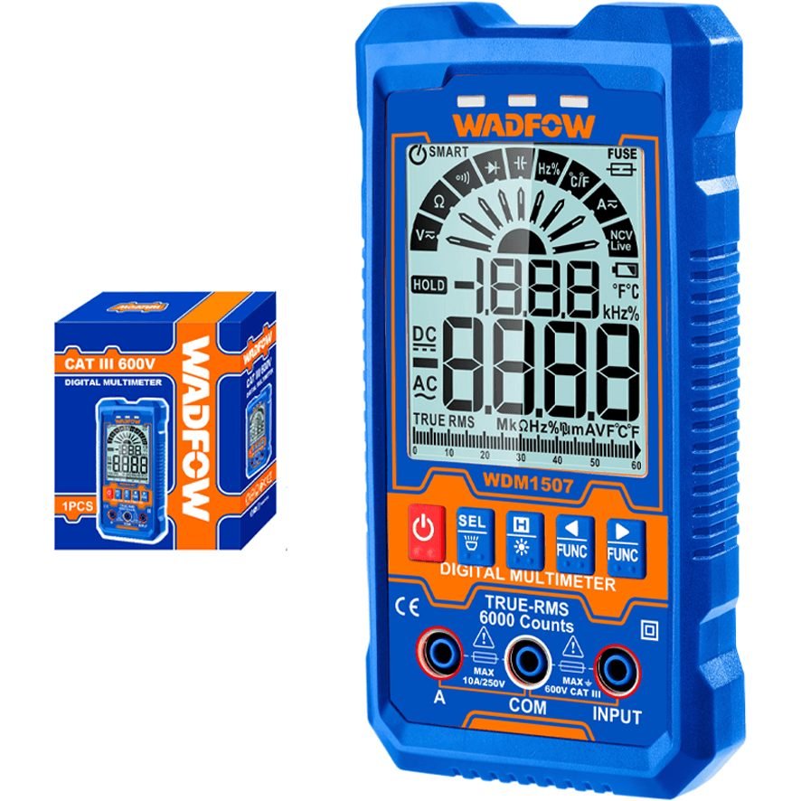 Wadfow Wadfow WDM1507 Digital Multi Meter 6000-Counts, Electrical Supply Meters & Testers — Southend Philippines