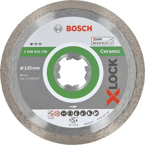 Bosch Bosch Diamond Cut Off Wheel 5" X-Lock For Ceramic Tiles (2608615138), General Hardware Wheels & Casters — Southend Phil