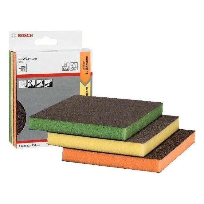 Bosch Bosch S473 3pcs Abrasive Sanding Pad / Foam Set (Contour), General Hardware Abrasives & Files — Southend Philippines