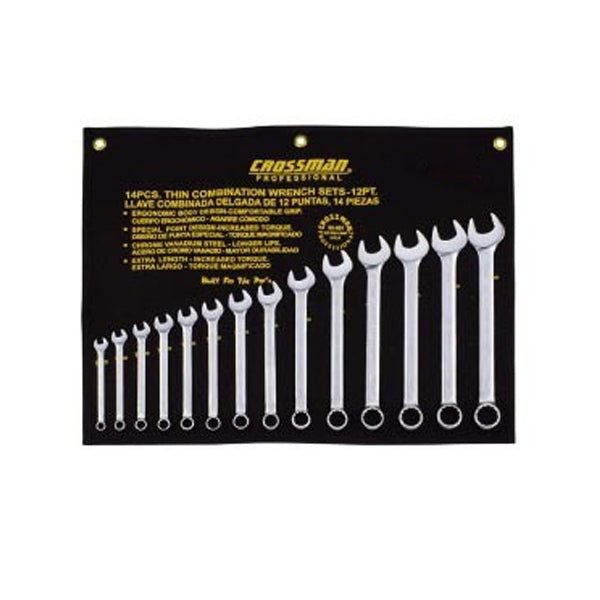 Crossman 91-006 Combination Wrench Set 3/8" To 1-1/4" 14pcs, General Hardware Wrenches — Southend Philippines