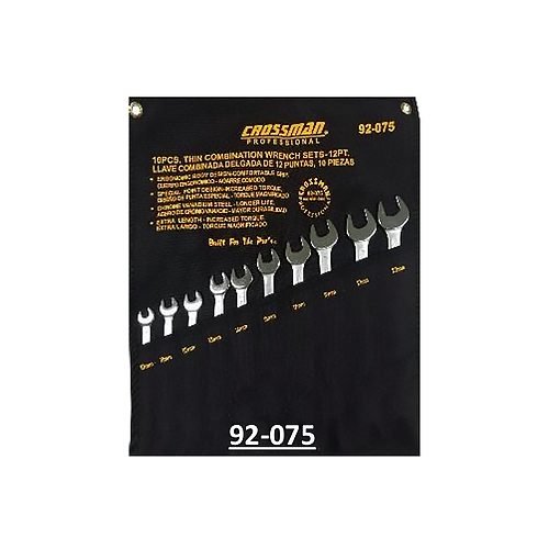 Crossman 92-075 Thin Combination Wrench Set 10-22mm 10pcs, General Hardware Wrenches — Southend Philippines