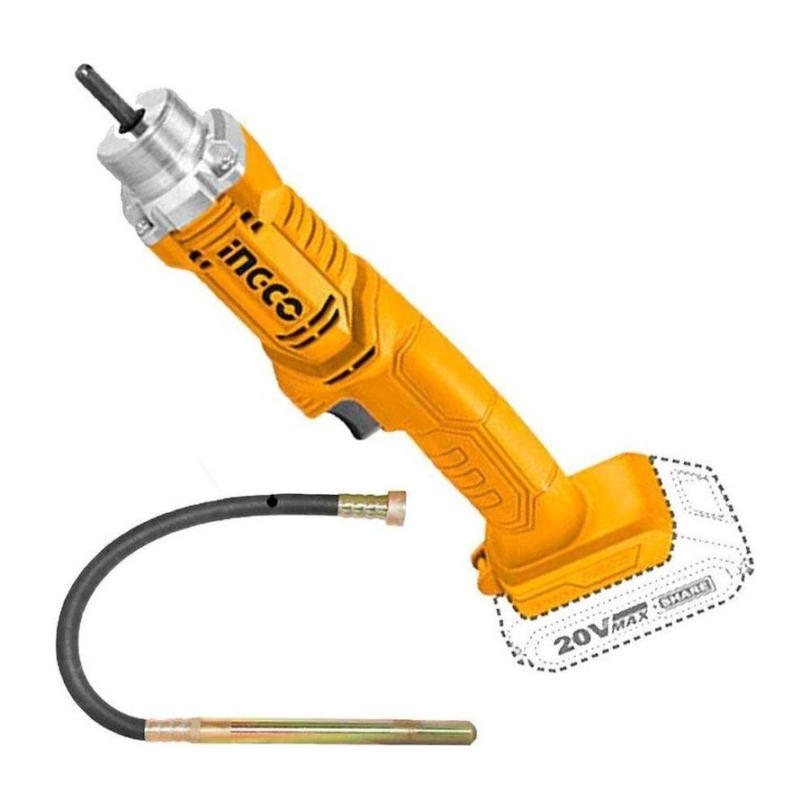 Ingco Ingco CCVLI2023011 Li-Ion Concrete Vibrator 20V, General Hardware Cleaning Equipment — Southend Philippines