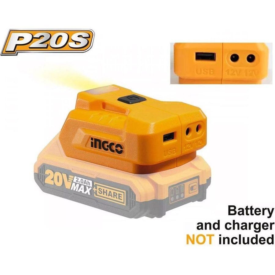 Ingco Ingco CUCLI2022 20V USB-A Charger, General Hardware Batteries & Chargers — Southend Philippines