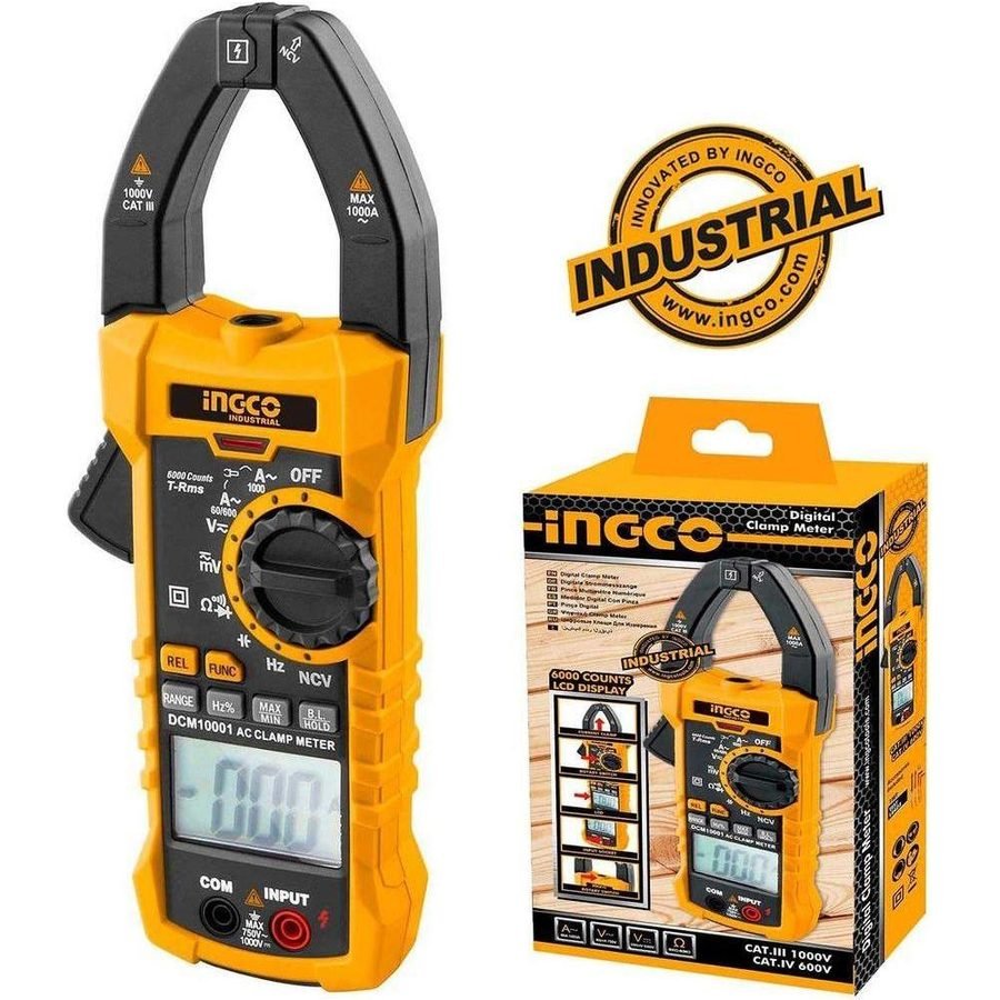 Ingco Ingco DCM10001 Digital Clamp Meter 6000counts, General Hardware Clamps & Vises — Southend Philippines