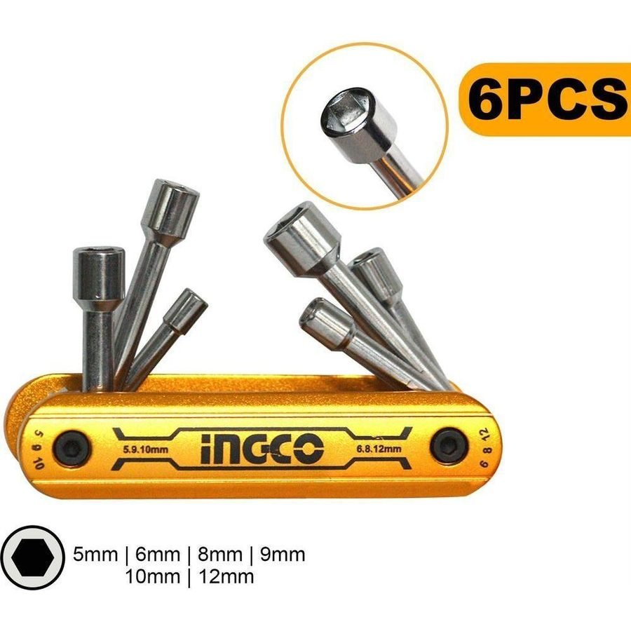 Ingco Ingco HFND0601 6pcs Folding Nut Driver Set, General Hardware Fasteners — Southend Philippines