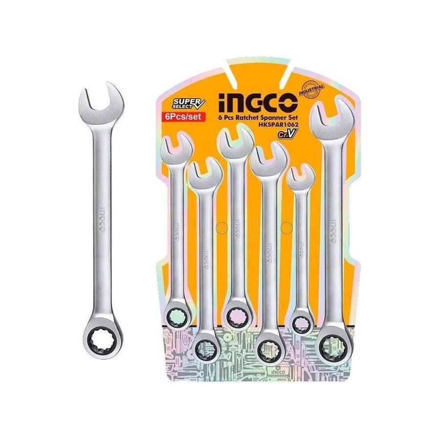 Ingco Ingco HKSPAR1062 Rachet Spanner 6 Pcs Set, General Hardware Wrenches — Southend Philippines