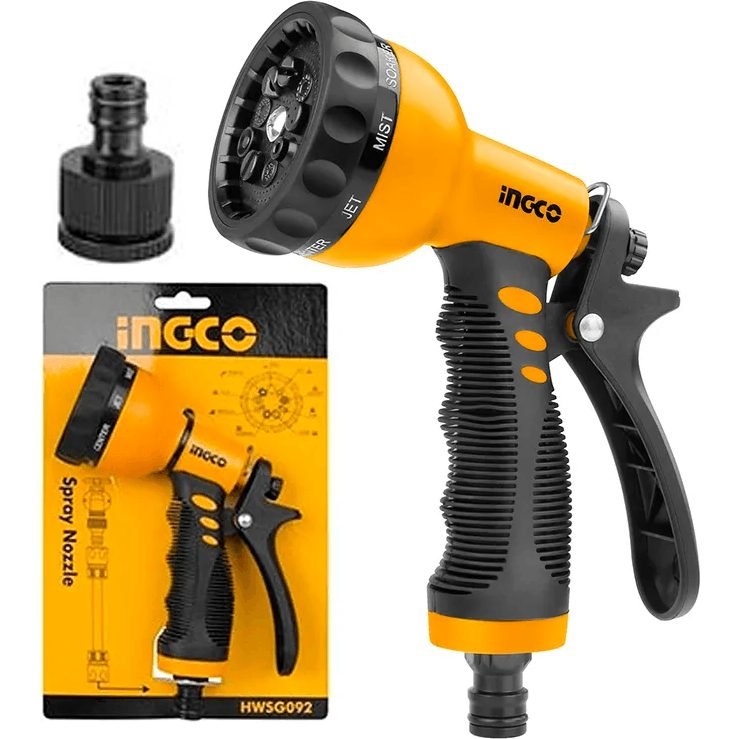 Ingco Ingco HWSG092 Plastic Trigger Garden Nozzle 9 Way, General Hardware Garden Tools — Southend Philippines