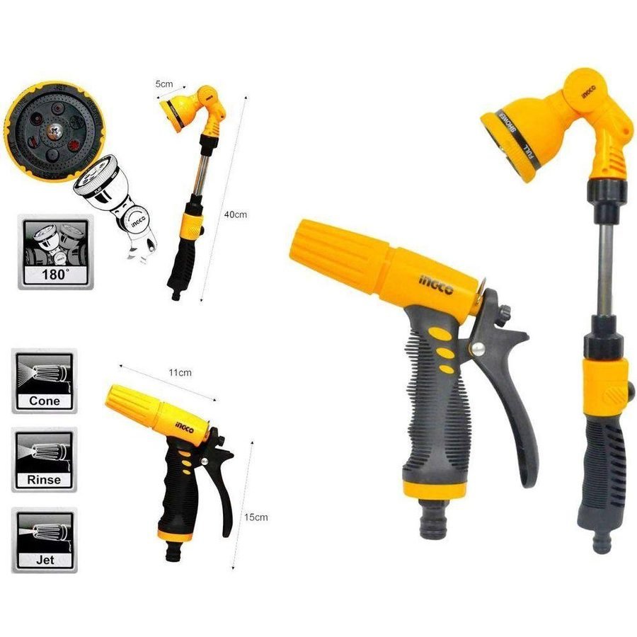Ingco Ingco HWSK0201 2 Pcs Watering Garden Nozzle Sprayer Kit, General Hardware Garden Tools — Southend Philippines