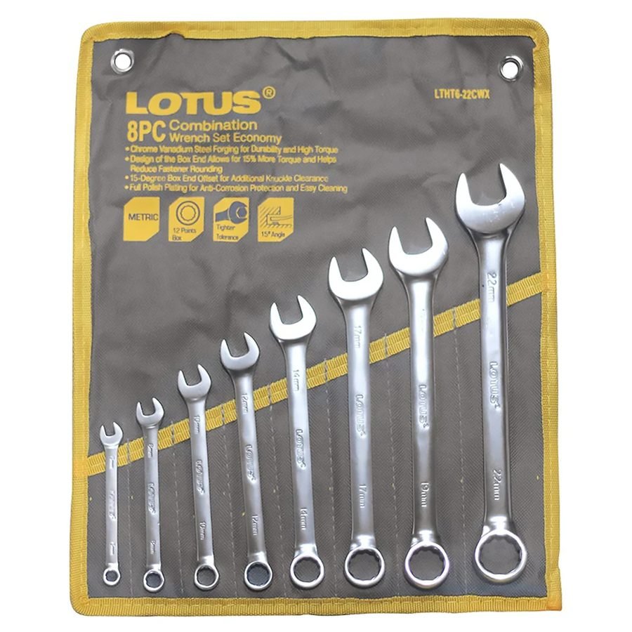 Lotus Lotus LTHT6-22CWX Combination Wrench Set Economy 8pcs, General Hardware Wrenches — Southend Philippines