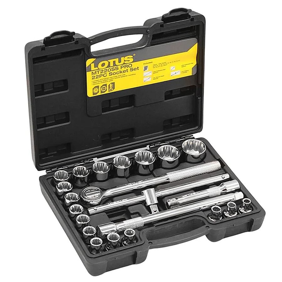 Lotus MT220SS PRO Socket Wrench Set 22pcs 1/2" Dr.