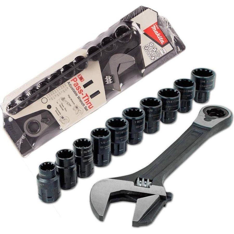 Makita Makita B-65458 11pcs Pass-Thru Adjustable Wrench Set, General Hardware Wrenches — Southend Philippines