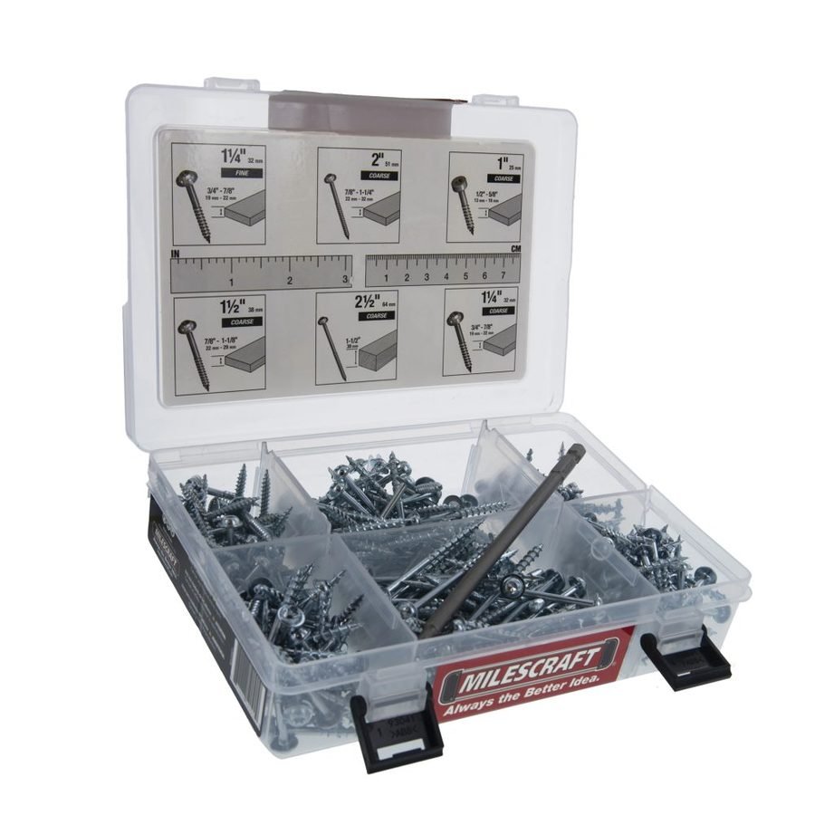 Milescraft Milescraft PocketScrewKit350 Pocket Screw Kit 350pcs (5209), General Hardware Fasteners — Southend Philippines