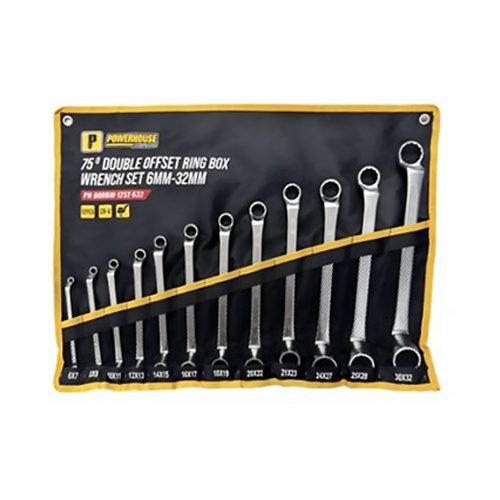 Powerhouse 12pcs 75° Double Offset Ring Box Wrench Set — General Hardware, Southend Philippines