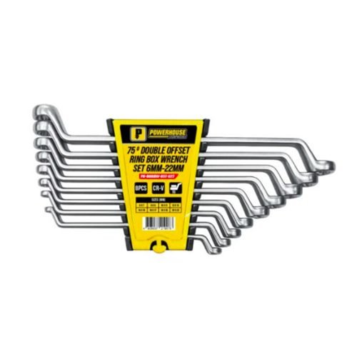 Powerhouse 8pcs 75° Double Offset Ring Box Wrench Set — General Hardware, Southend Philippines